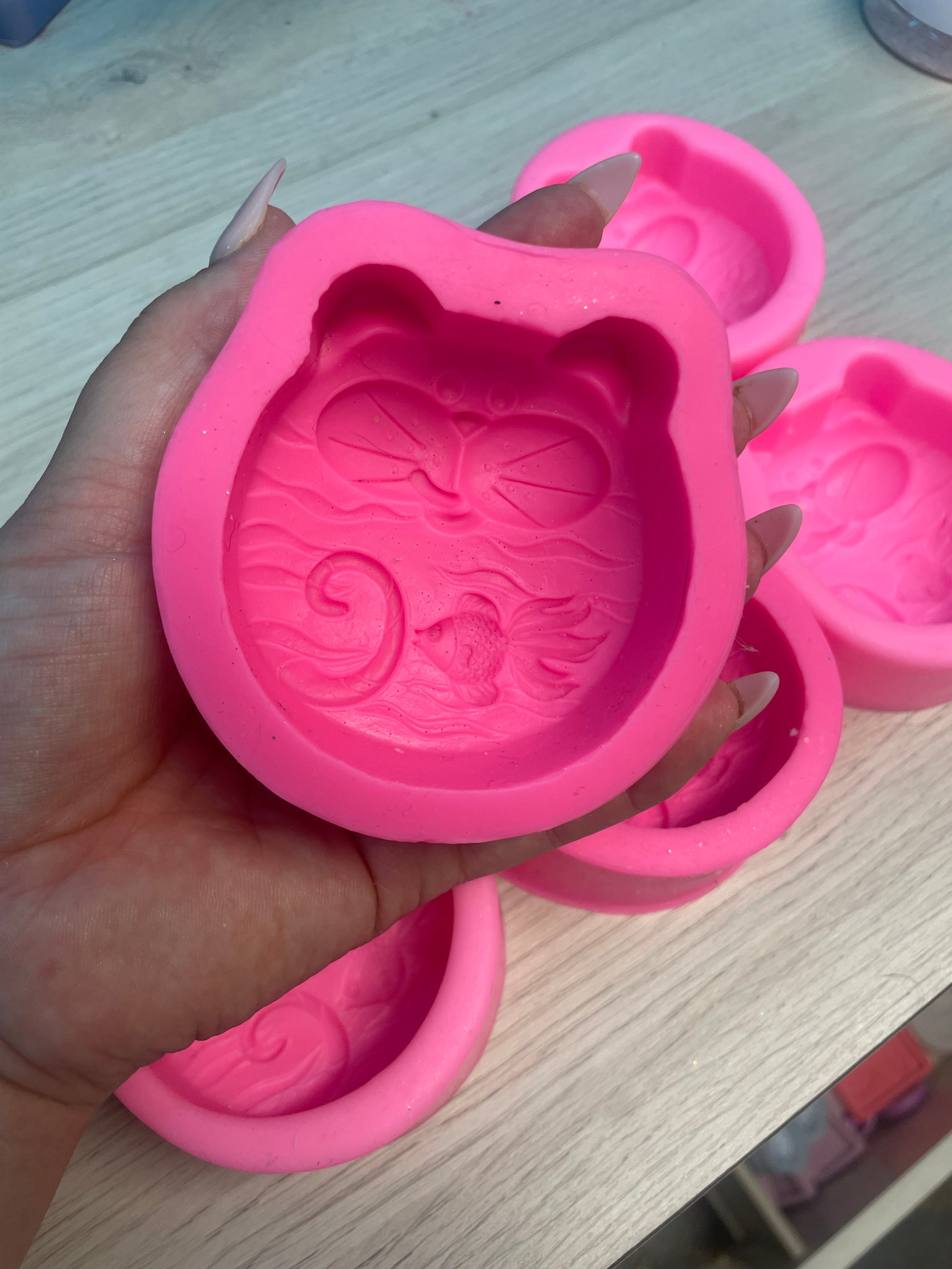 Large Cat & Fish Silicone Mould