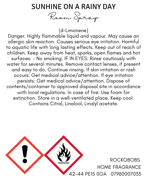 Sunshine on a Rainy Day Room Spray 100ml